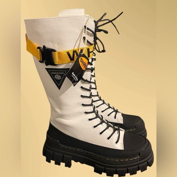 Dockers | Dockers white lace up snow boots NWOB size women’s US 7.5 - Picture 6 of 15